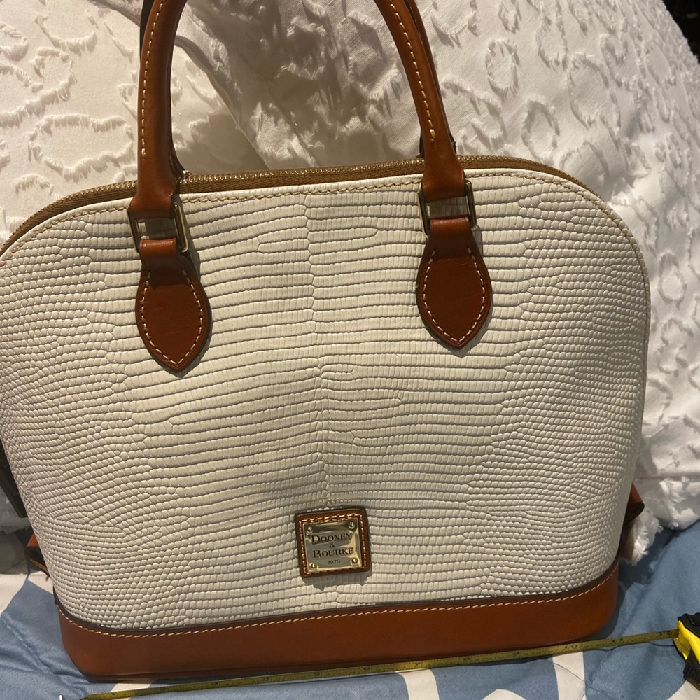 Dooney and Bourne Zip ZIP Satchel Bone